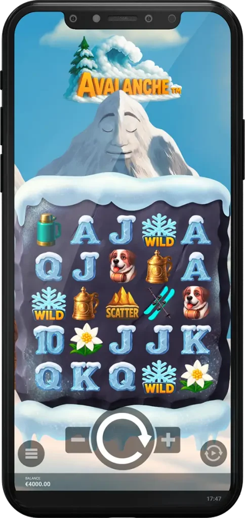 Avalanche Slot Game - Mobile View